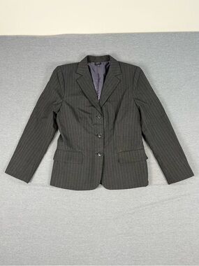 Giorgio Armani Charcoal Pinstripe Blazer